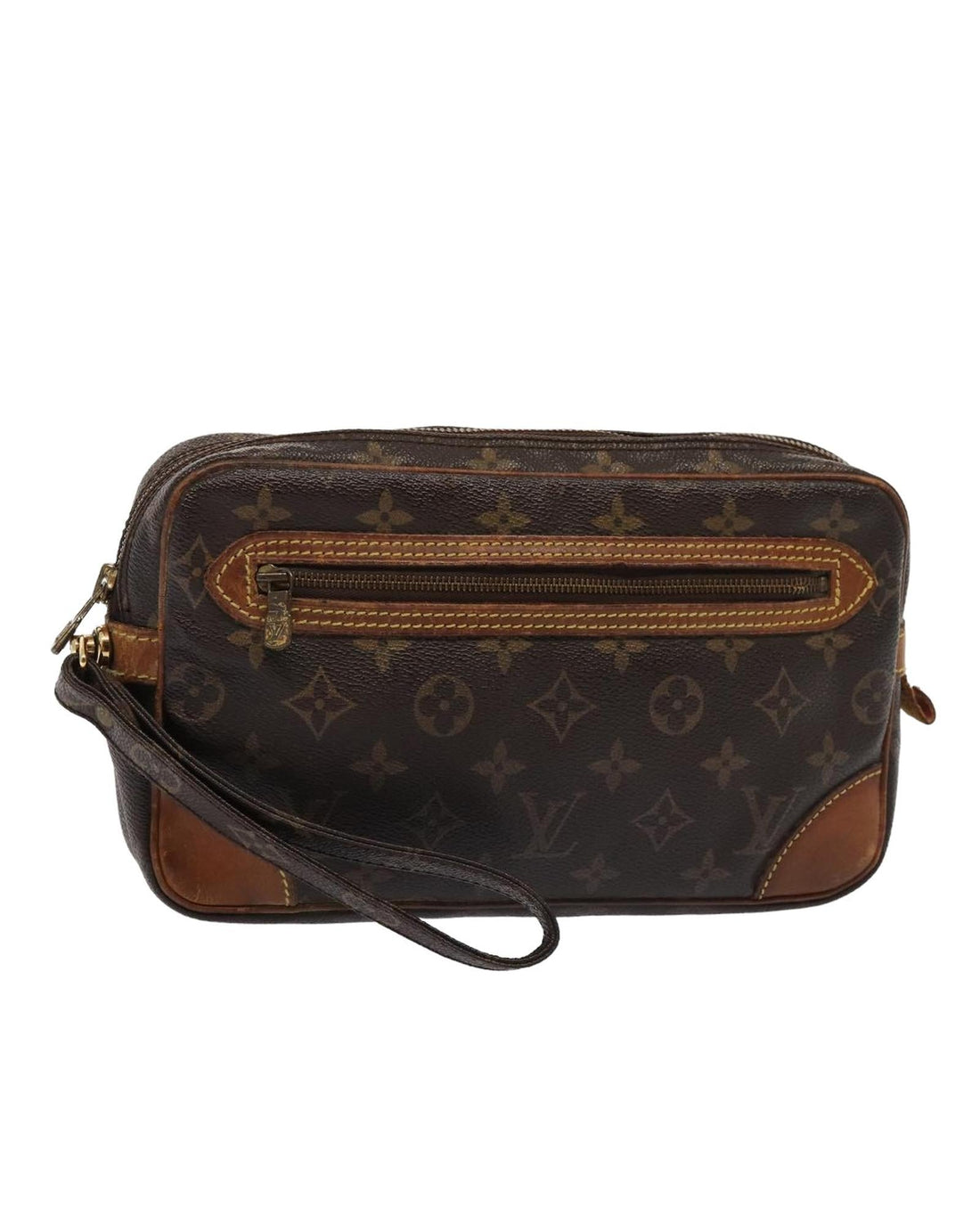 Monogram Canvas Clutch Bag with Strap - Handbags, Wallets & Cases