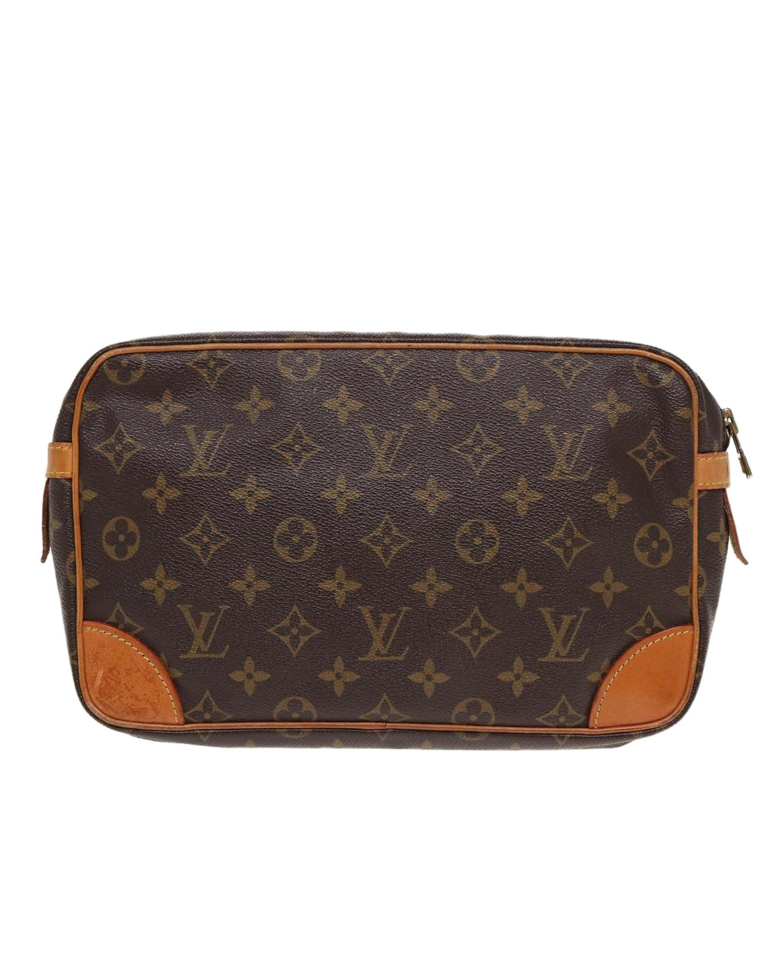 Monogram Canvas Clutch Bag with Zipper Closure - Handbags, Wallets & Cases