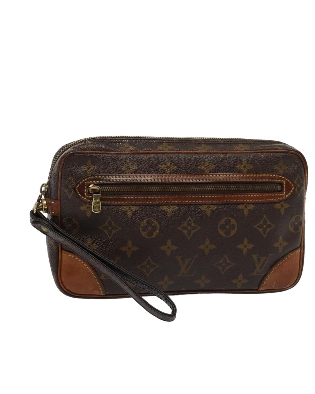 Monogram Canvas Clutch Bag with Wrist Strap - Handbags, Wallets & Cases