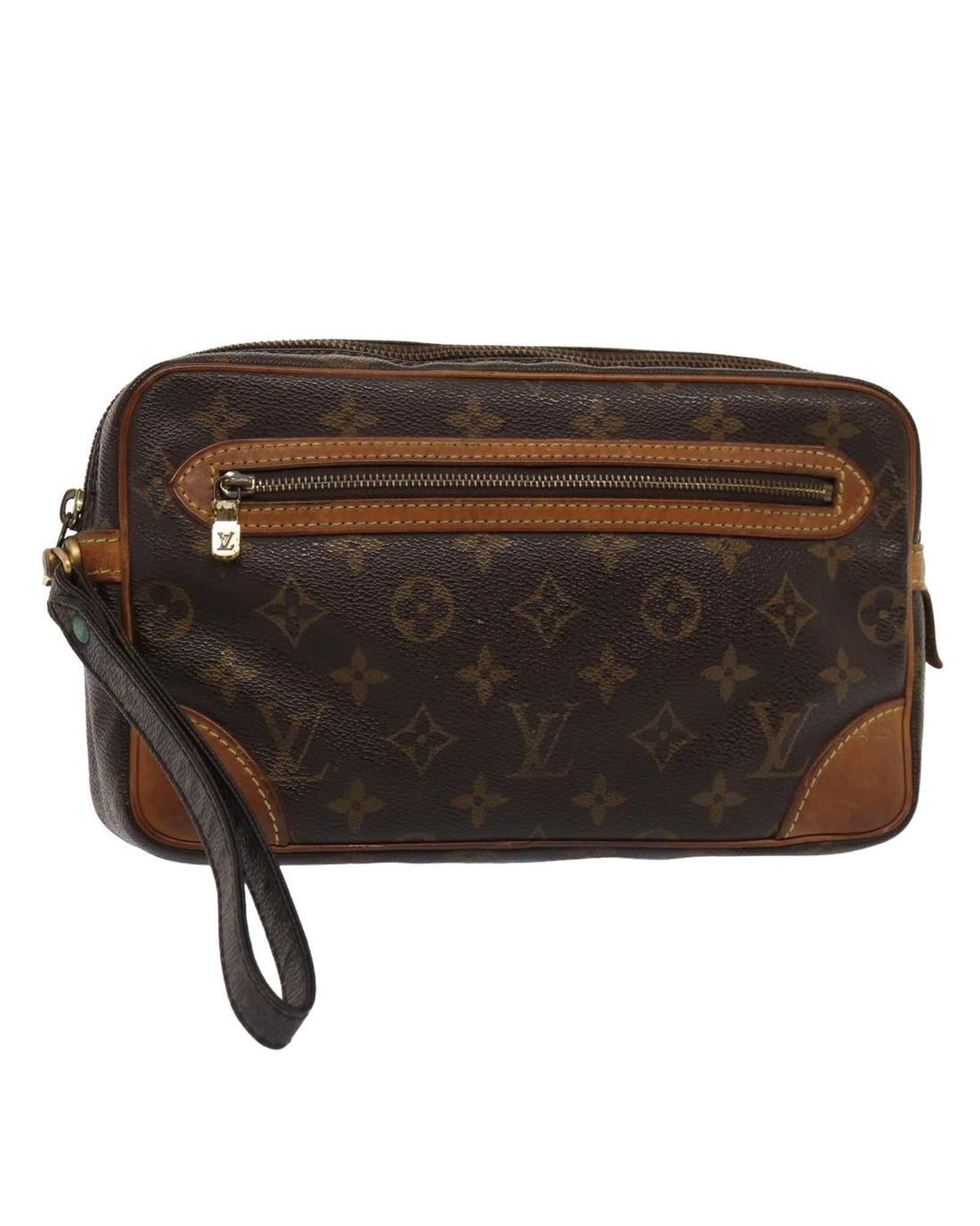 Monogram Canvas Clutch Bag with Wrist Strap - Handbags, Wallets & Cases