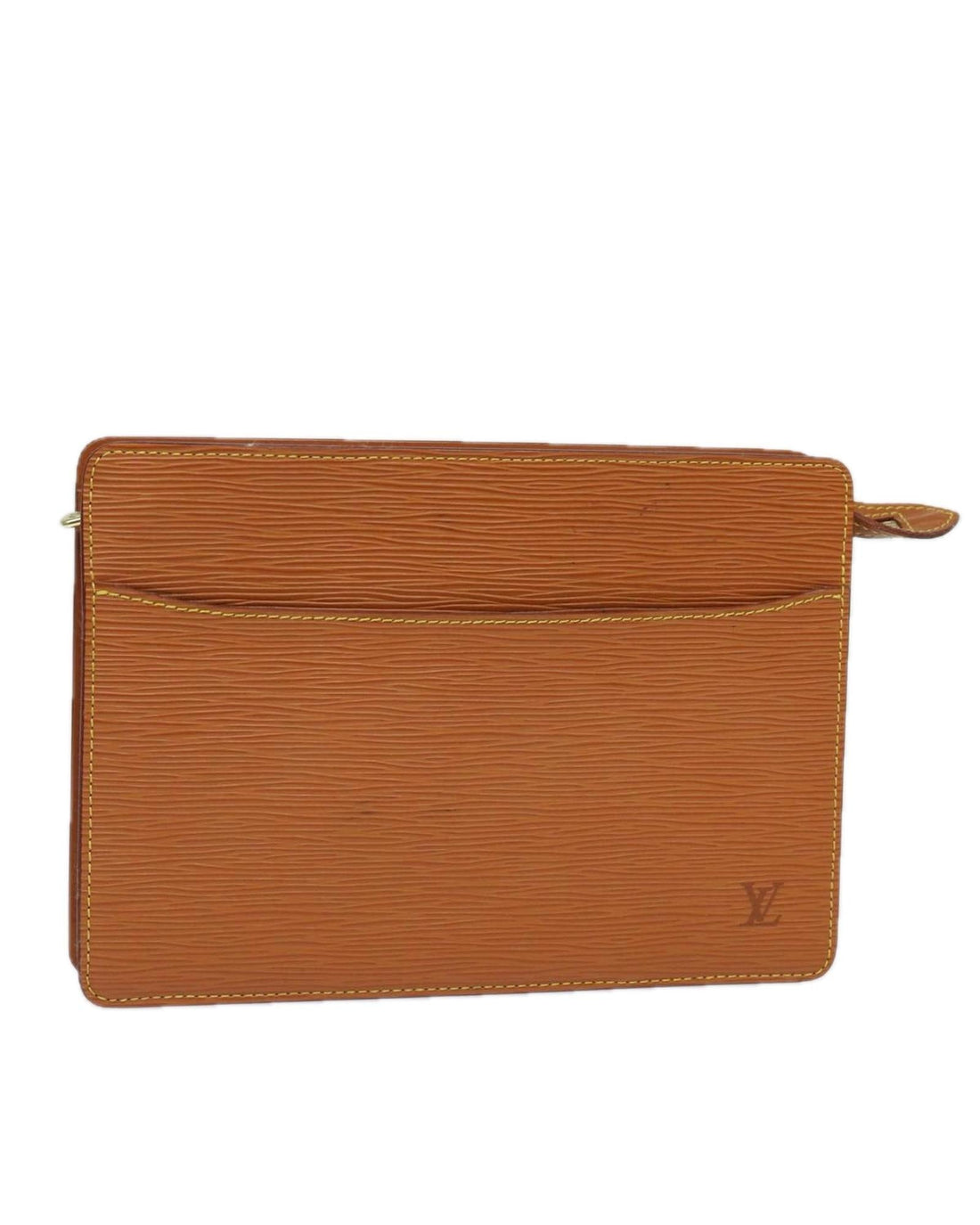 Epi Leather Pochette Homme Clutch Bag with Gold Accents - Handbags, Wallets & Cases