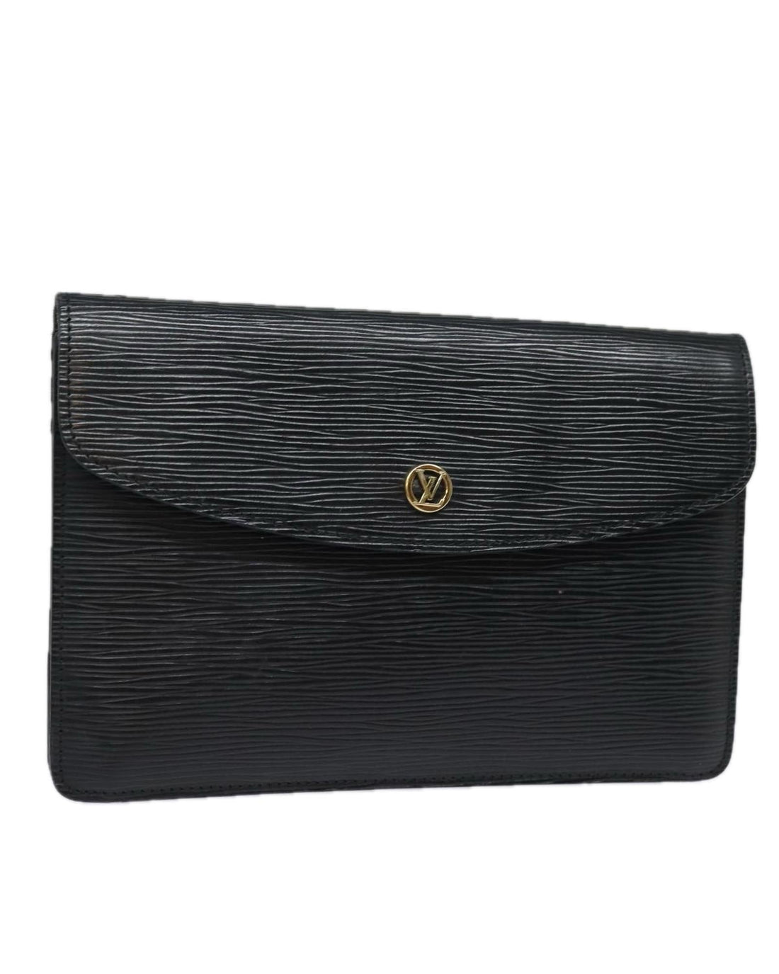 Epi Leather Clutch Bag with Button Clasp - Handbags, Wallets & Cases