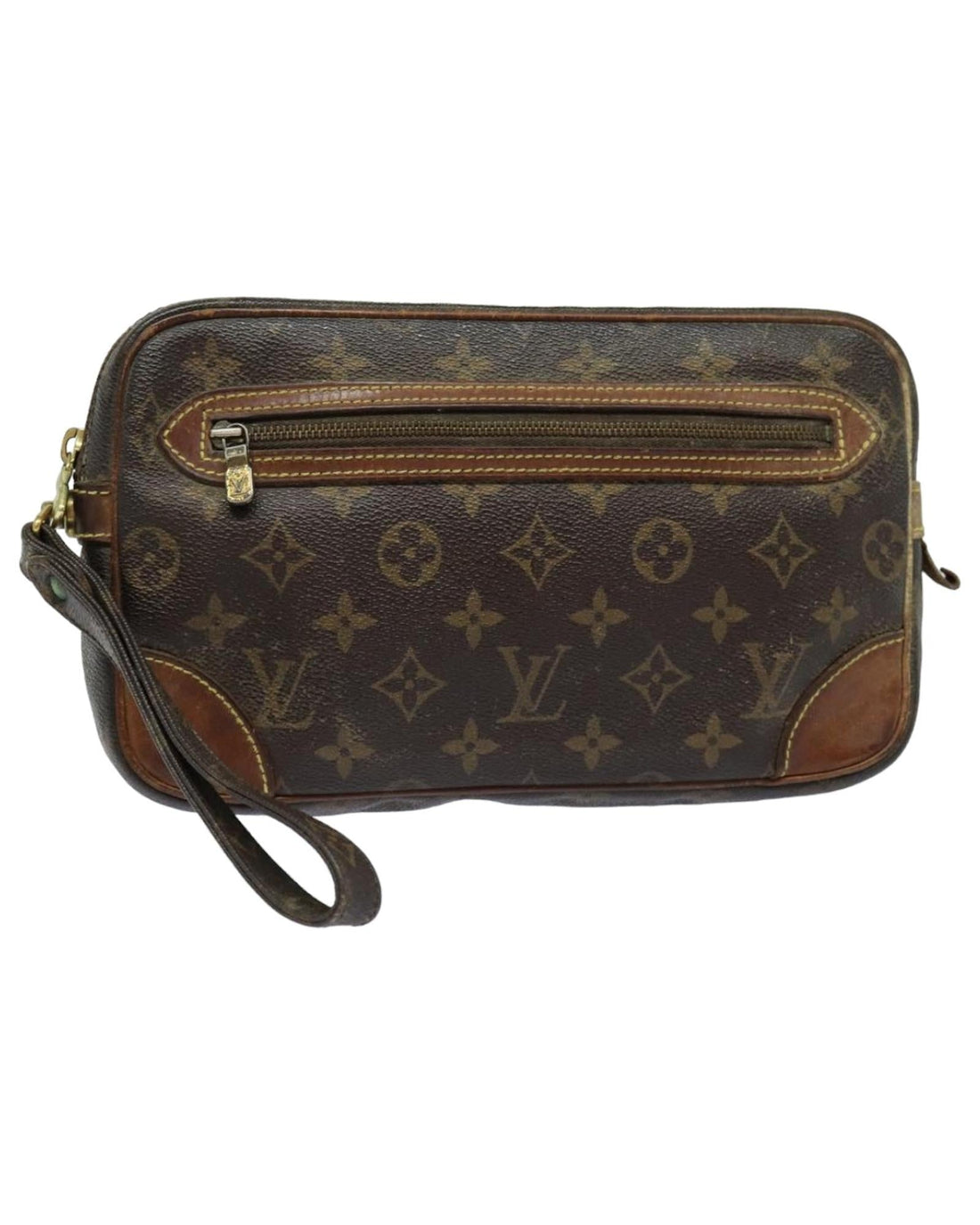 Monogram Canvas Clutch Bag with Strap - Handbags, Wallets & Cases
