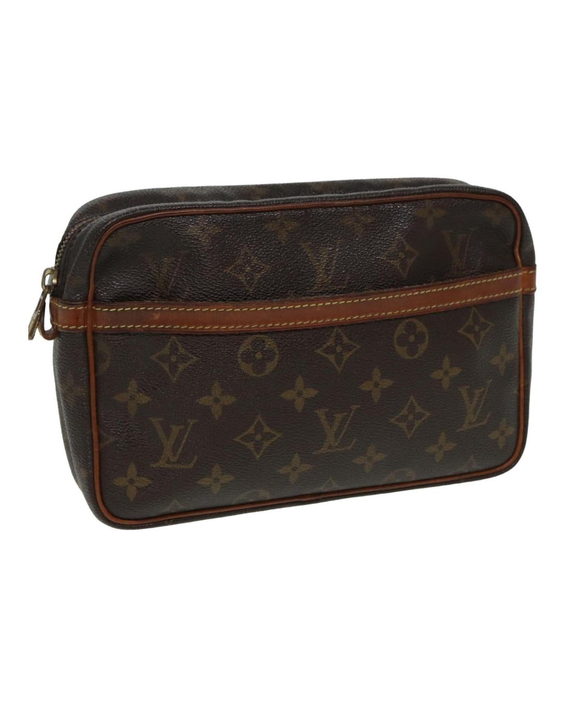 Monogram Canvas Clutch Bag with Interior Pockets - Handbags, Wallets & Cases