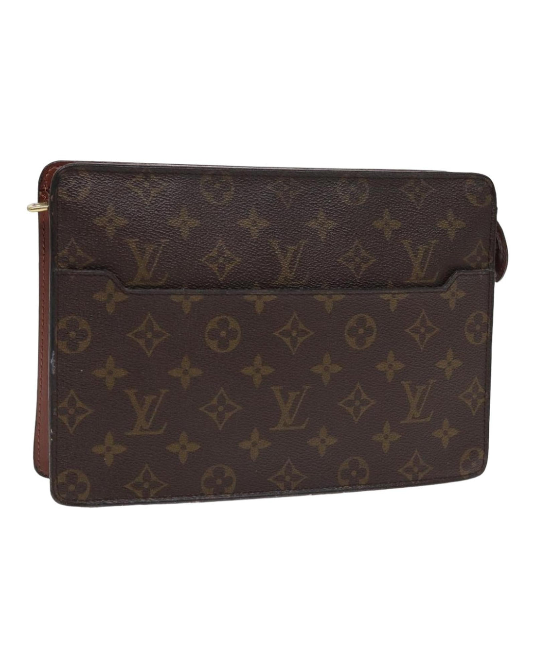 Monogram Canvas Clutch Bag with Storage Compartment - Handbags, Wallets & Cases