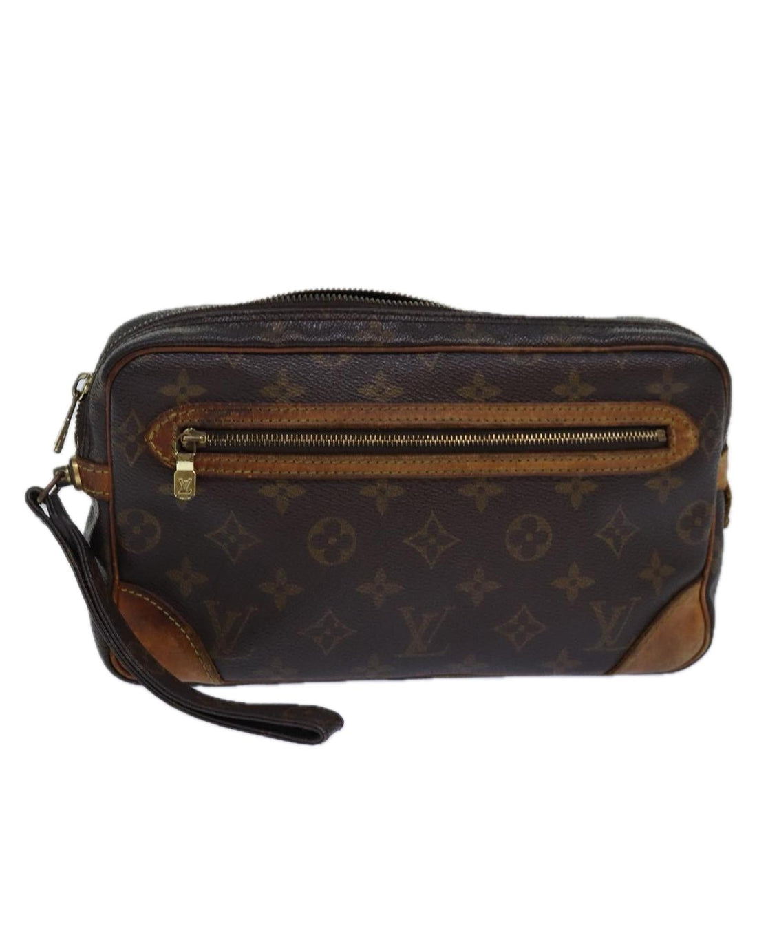 Monogram Canvas Leather Clutch Bag - Handbags, Wallets & Cases
