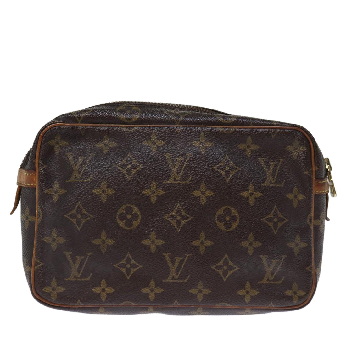 Louis Vuitton Compiegne 23 Brown Canvas Clutch Bag (Pre-Owned) - Unisex > Unisex Accessories > Unisex Clutches