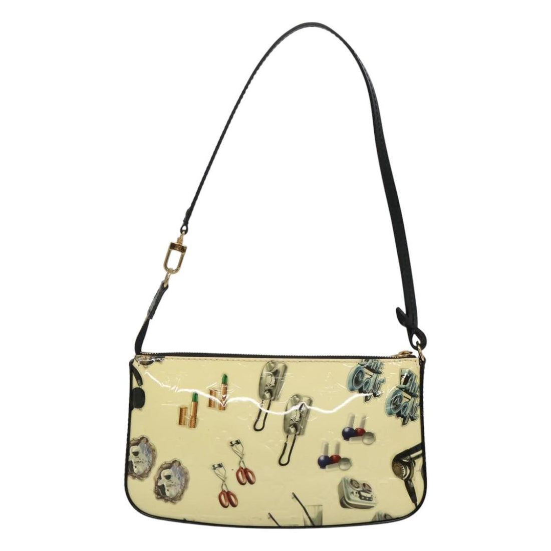 Louis Vuitton Pochette Accessoire Ecru Patent Leather Clutch Bag (Pre-Owned) - Womens > Womens Handbags > Womens Clutches & Evening Bags
