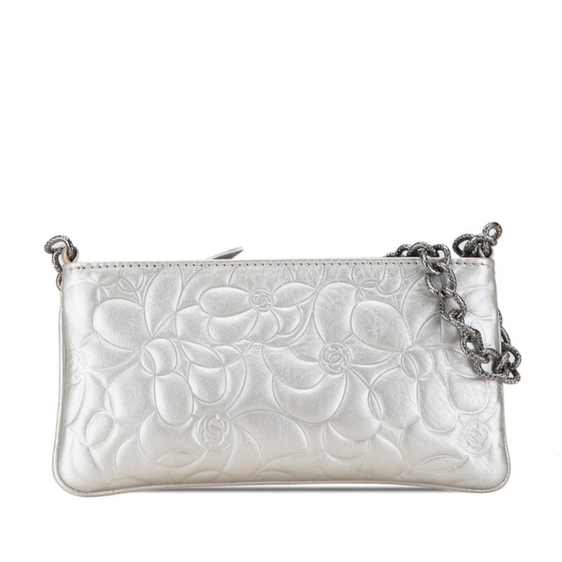 Camellia Clutch Silver Style - Handbag & Wallet Accessories