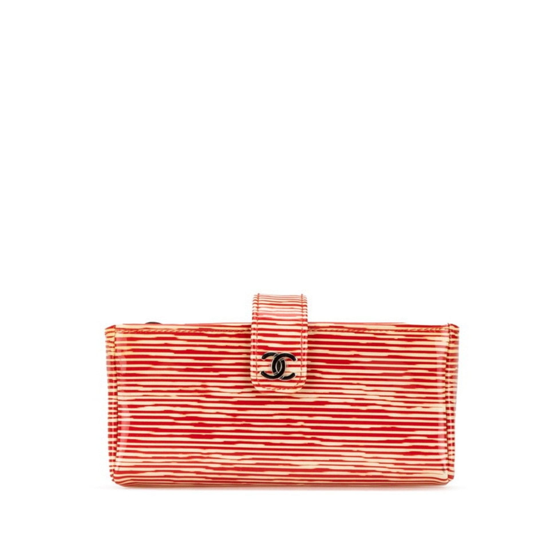 Striped Clutch Patent Leather - Handbag & Wallet Accessories