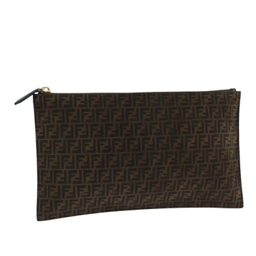 Fendi Zucchino Brown Canvas Clutch Bag () - Handbags, Wallets & Cases