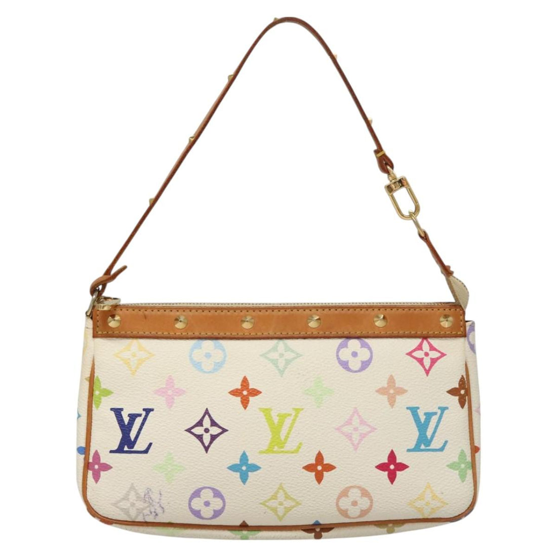 Louis Vuitton Pochette Accessoire White Canvas Clutch Bag (Pre-Owned) - Womens > Womens Handbags > Womens Clutches & Evening Bags