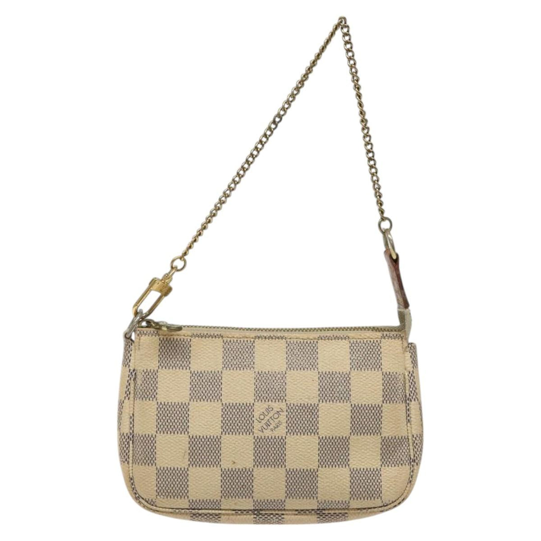 Louis Vuitton Mini Pochette Accessoires White Canvas Clutch Bag (Pre-Owned) - Womens > Womens Handbags > Womens Clutches & Evening Bags