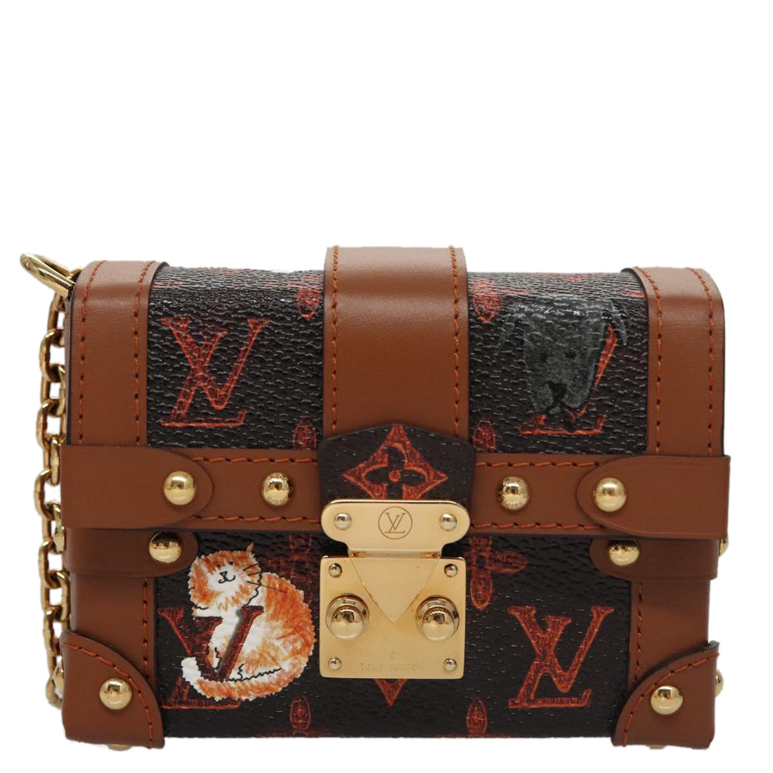 Louis Vuitton Trunk Brown Canvas Clutch Bag (Pre-Owned) - Unisex > Unisex Accessories > Unisex Clutches