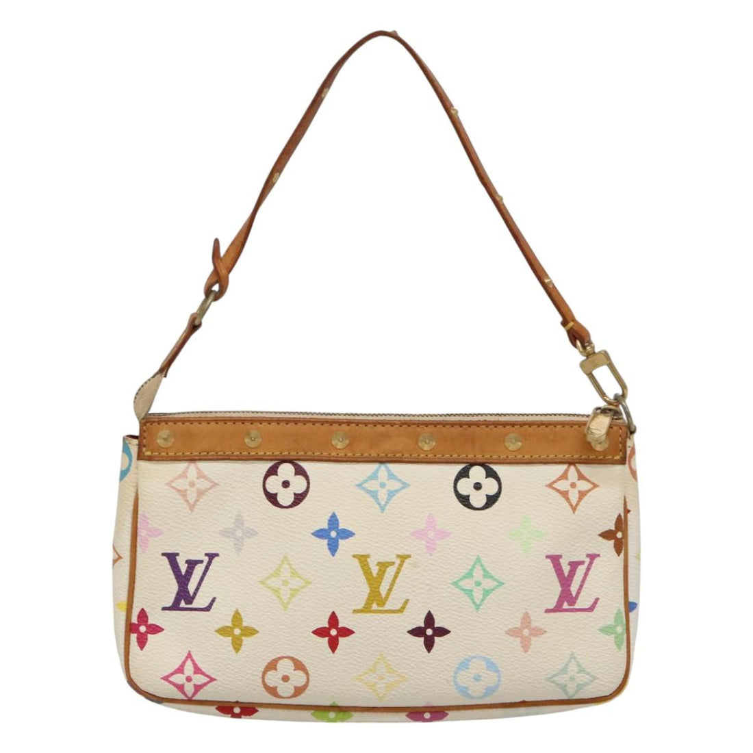 Louis Vuitton Pochette Accessoire White Canvas Clutch Bag (Pre-Owned) - Womens > Womens Handbags > Womens Clutches & Evening Bags