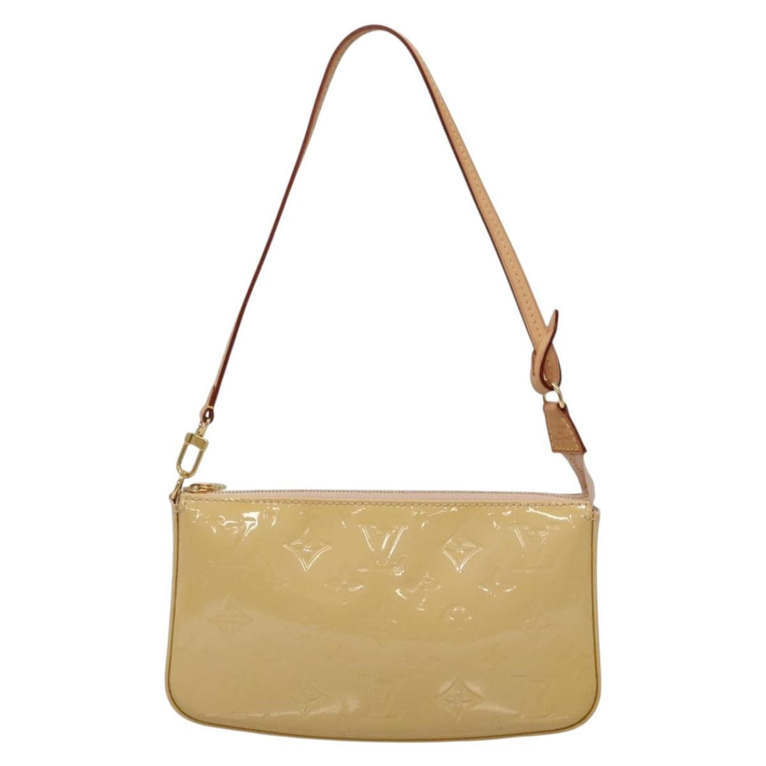Louis Vuitton Pochette Accessoire Beige Patent Leather Clutch Bag (Pre-Owned) - Womens > Womens Handbags > Womens Clutches & Evening Bags