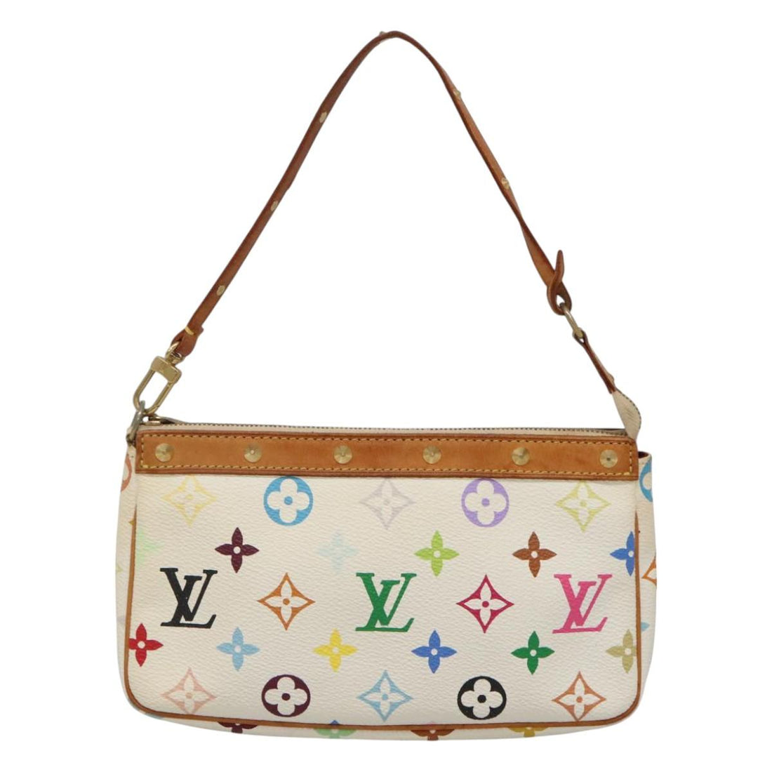 Louis Vuitton Pochette Accessoire White Canvas Clutch Bag (Pre-Owned) - Womens > Womens Handbags > Womens Clutches & Evening Bags