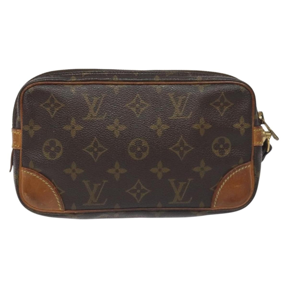 Louis Vuitton Marly Dragonne Brown Canvas Clutch Bag (Pre-Owned) - Womens > Womens Handbags > Womens Clutches & Evening Bags
