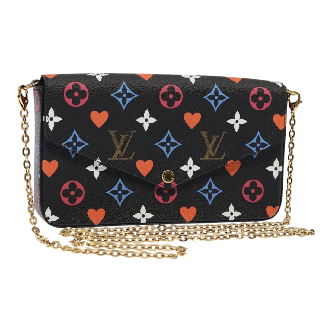 Louis Vuitton Felicie Black Canvas Clutch Bag (Pre-Owned) - Womens > Womens Handbags > Womens Clutches & Evening Bags