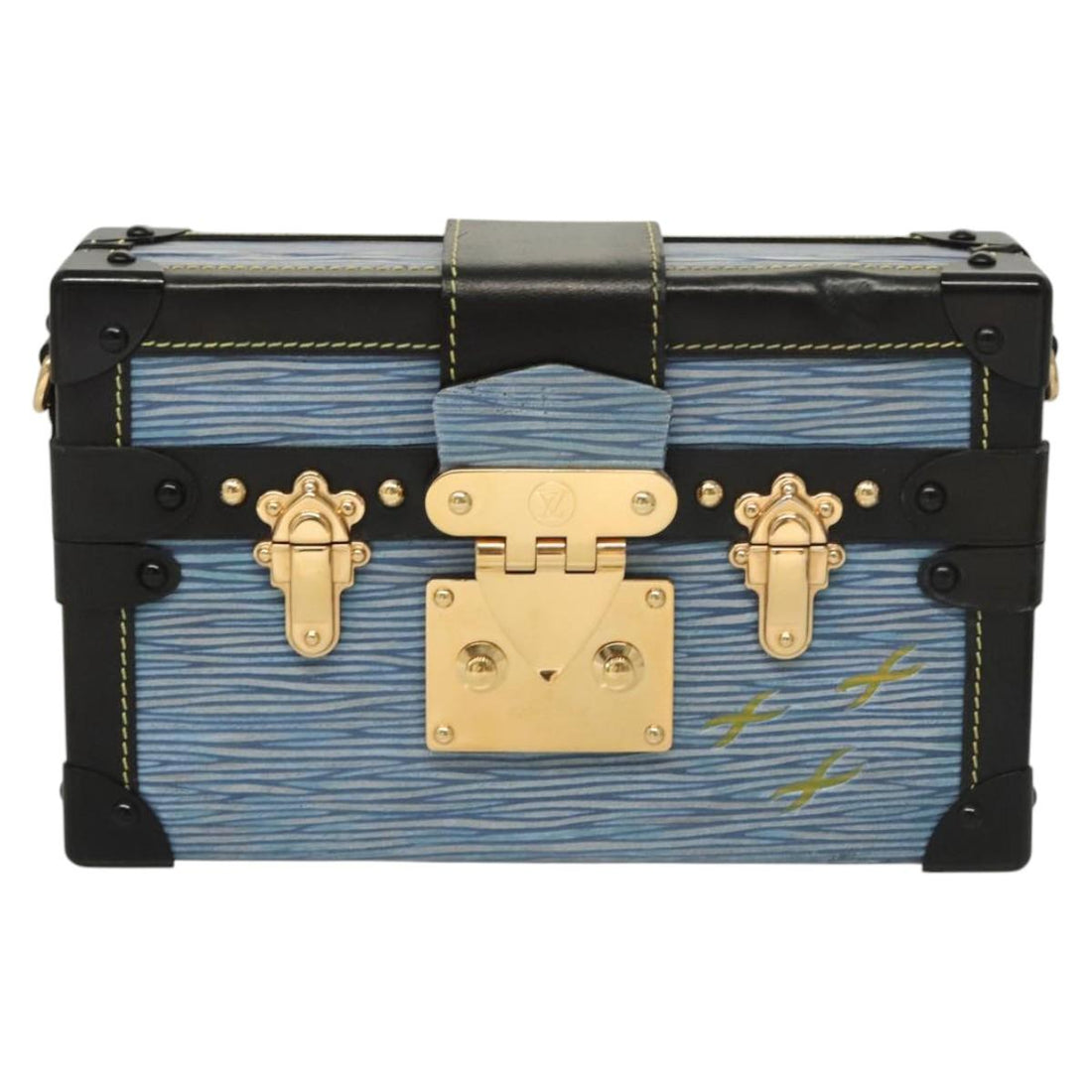 Louis Vuitton Petit Malle Blue Leather Clutch Bag (Pre-Owned) - Unisex > Unisex Accessories > Unisex Clutches