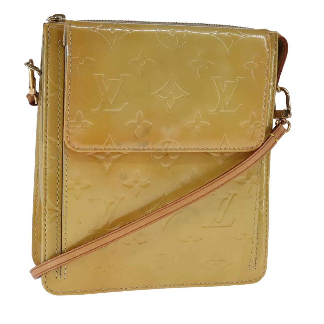 Louis Vuitton Mott Beige Patent Leather Clutch Bag (Pre-Owned) - Womens > Womens Handbags > Womens Clutches & Evening Bags