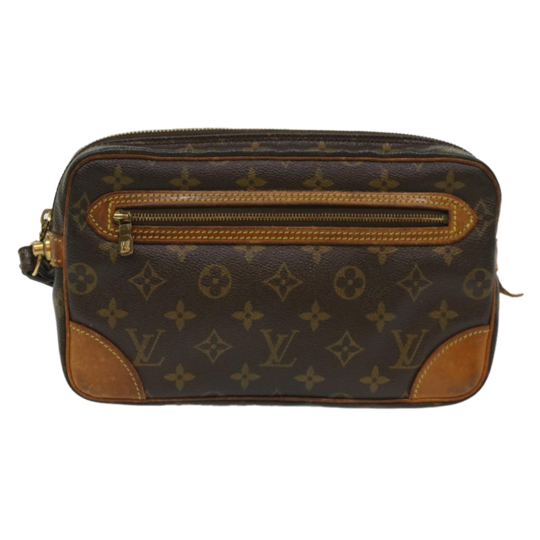Louis Vuitton Marly Dragonne Brown Canvas Clutch Bag (Pre-Owned) - Womens > Womens Handbags > Womens Clutches & Evening Bags