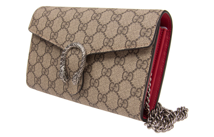 (WMNS) GUCCI Dionysus Tiger Head Logo Canvas Chain Shoulder Messenger Bag Mini Red Classic 401231-KHNSN-8698 - Shoulder Bags