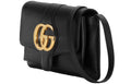 (WMNS) GUCCI Arli Gold Logo Leather Shoulder Messenger Bag Small Black Classic 550129-0V10G-1000 - Shoulder Bags