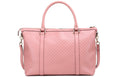 (WMNS) GUCCI Logo Embossing Leather Tote Pink Candy Handbag 449655-BMJ1G-5806 - Shoulder Bags