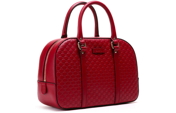 (WMNS) Gucci Logo Embossing Cowhide handBag Red Classic 510289-BMJ1G-6420 - Shoulder Bags