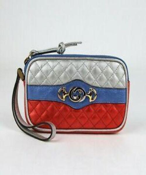 Gucci Zumi Clutch Metallic Red/Silver - Handbag