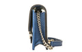 (WMNS) GUCCI Logo Double G Leather WOC Chain Shoulder Messenger Bag Blue Classic 510314-CAO0G-4231 - Shoulder Bags
