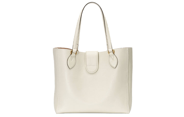 (WMNS) GUCCI Gold Label Logo Leather Tote Shoulder Bag Small White Handbag 652680-1U10T-9022 - Handbag