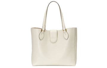 (WMNS) GUCCI Gold Label Logo Leather Tote Shoulder Bag Small White Handbag 652680-1U10T-9022 - Handbag