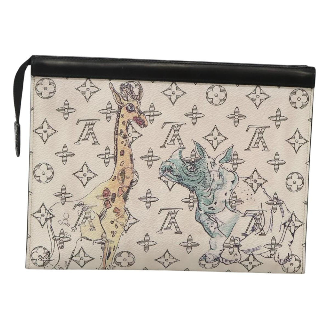 Louis Vuitton Savane White Canvas Clutch Bag (Pre-Owned) - Womens > Womens Handbags > Womens Clutches & Evening Bags