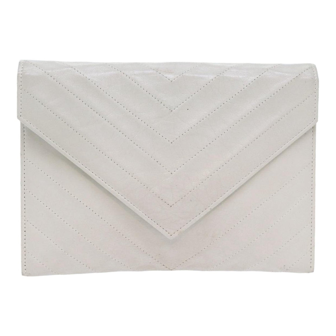 Saint Laurent Enveloppe  Leather Clutch Bag () - women/handbags/clutches