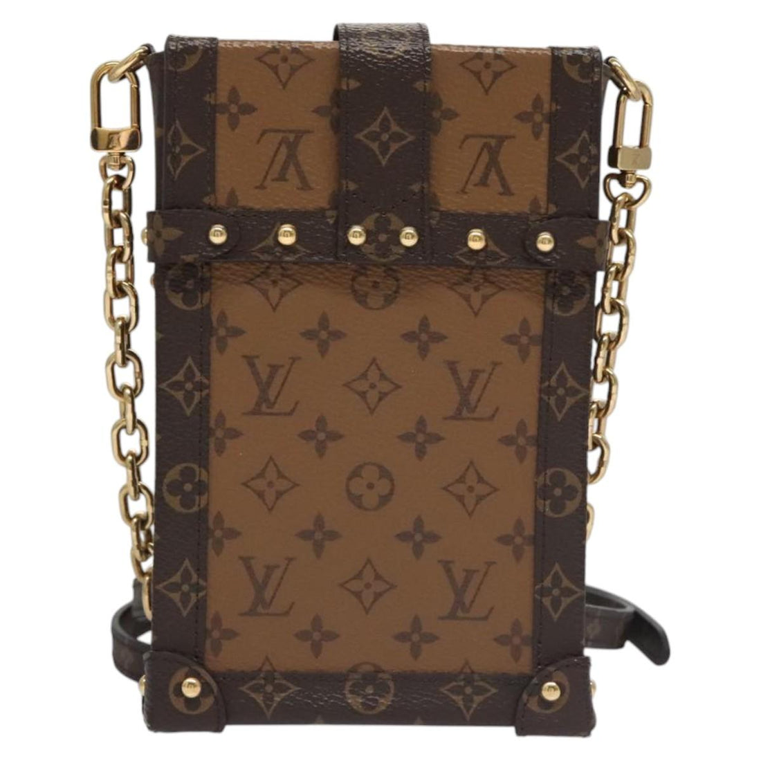 Louis Vuitton Pochette Trunk Brown Canvas Clutch Bag (Pre-Owned) - Womens > Womens Handbags > Womens Clutches & Evening Bags