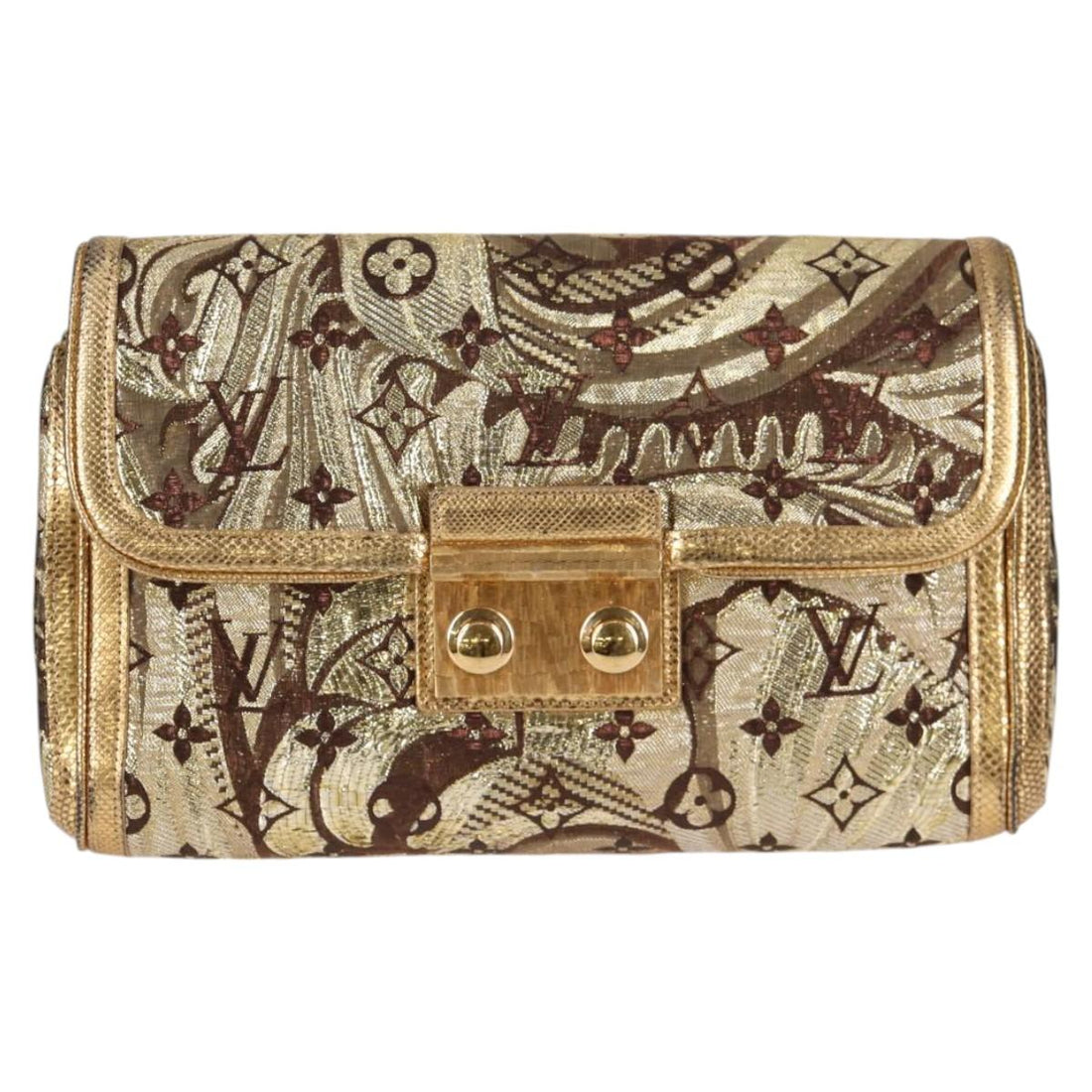 Louis Vuitton Gold Canvas Clutch Bag (Pre-Owned) - Womens > Womens Handbags > Womens Clutches & Evening Bags