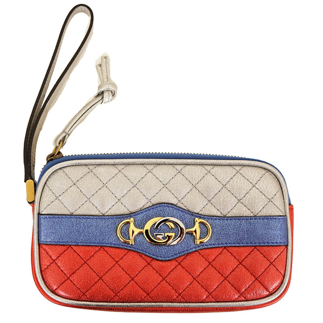 Gucci Zumi Clutch Metallic Red/Silver - Handbag