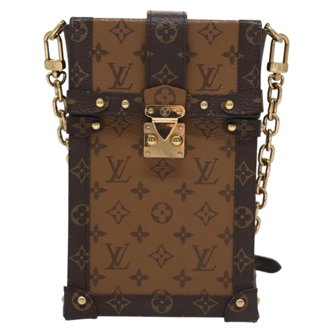 Louis Vuitton Pochette Trunk Brown Canvas Clutch Bag (Pre-Owned) - Womens > Womens Handbags > Womens Clutches & Evening Bags