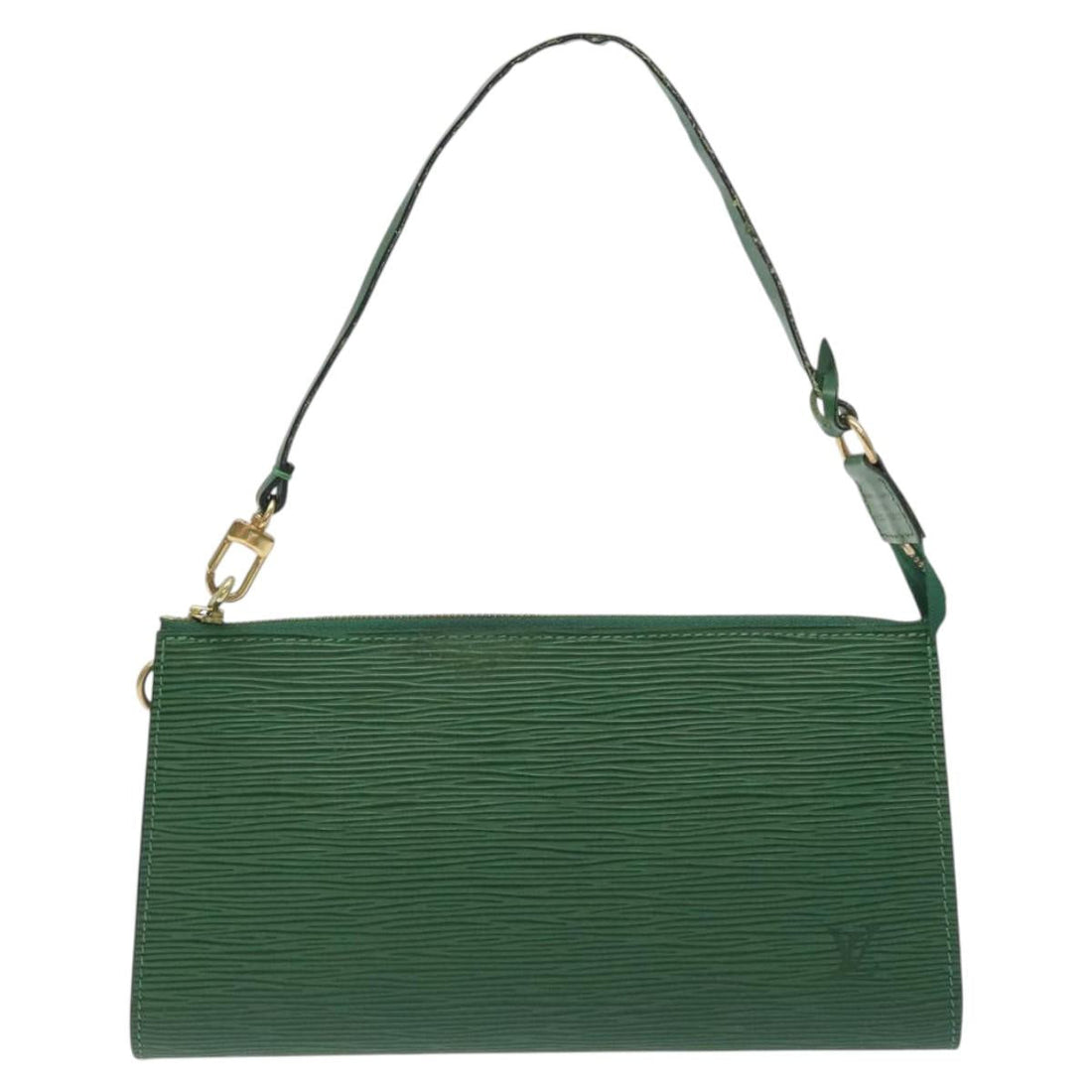 Louis Vuitton Pochette Accessoire Green Leather Clutch Bag (Pre-Owned) - Womens > Womens Handbags > Womens Clutches & Evening Bags