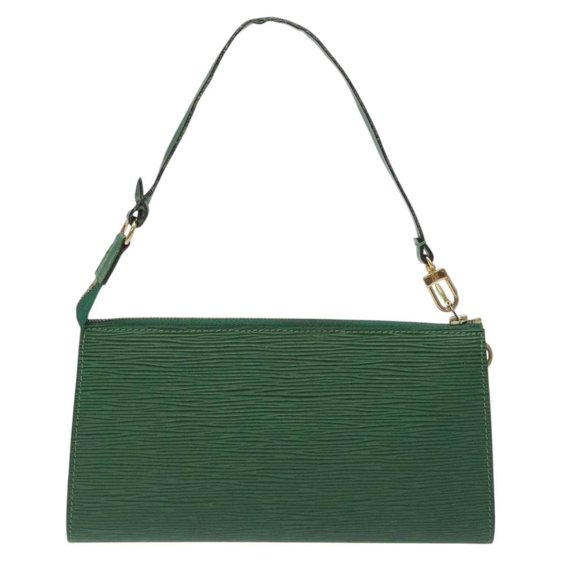 Louis Vuitton Pochette Accessoire Green Leather Clutch Bag (Pre-Owned) - Womens > Womens Handbags > Womens Clutches & Evening Bags
