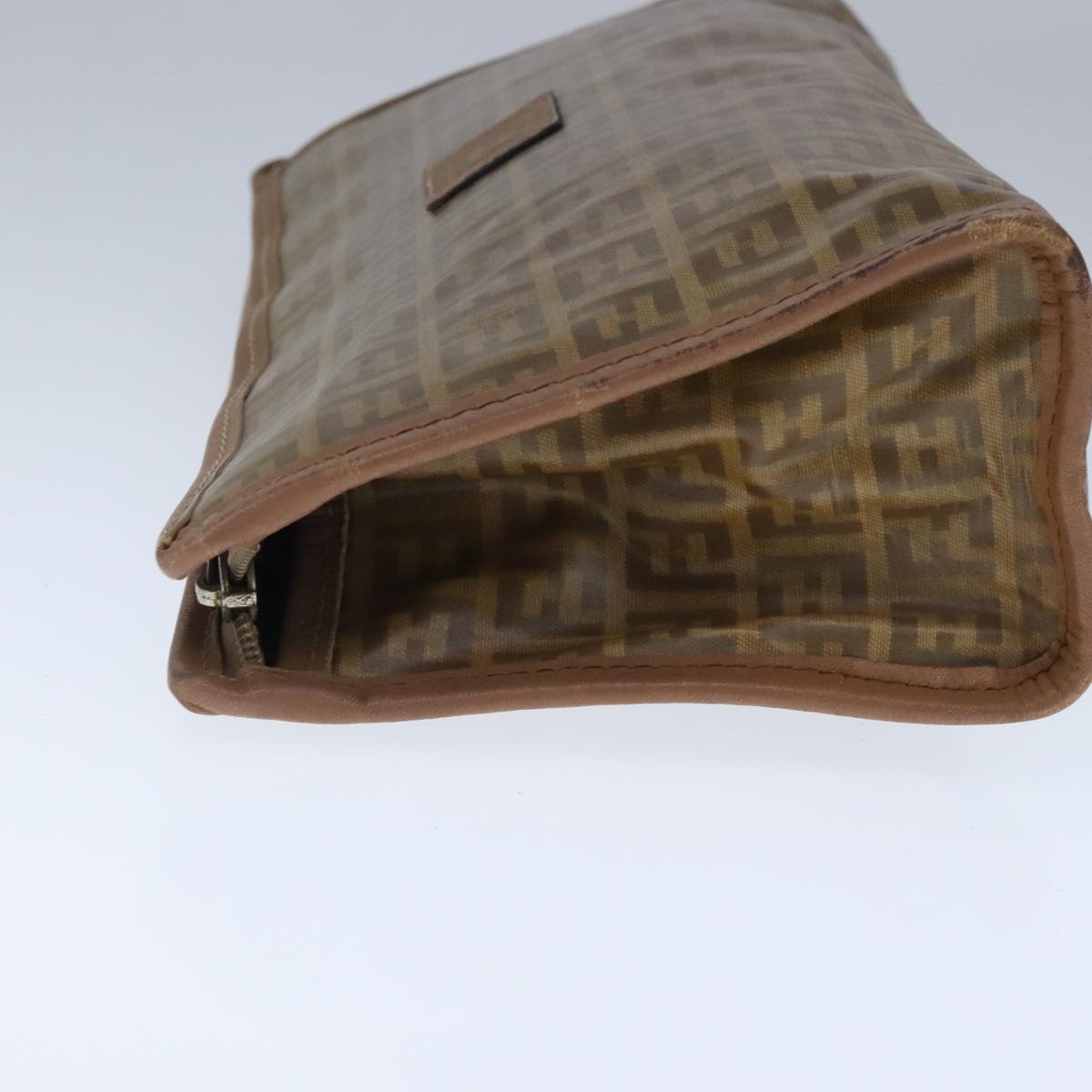 Fendi Zucchino Brown Canvas Clutch Bag () - Handbags, Wallets & Cases - 3
