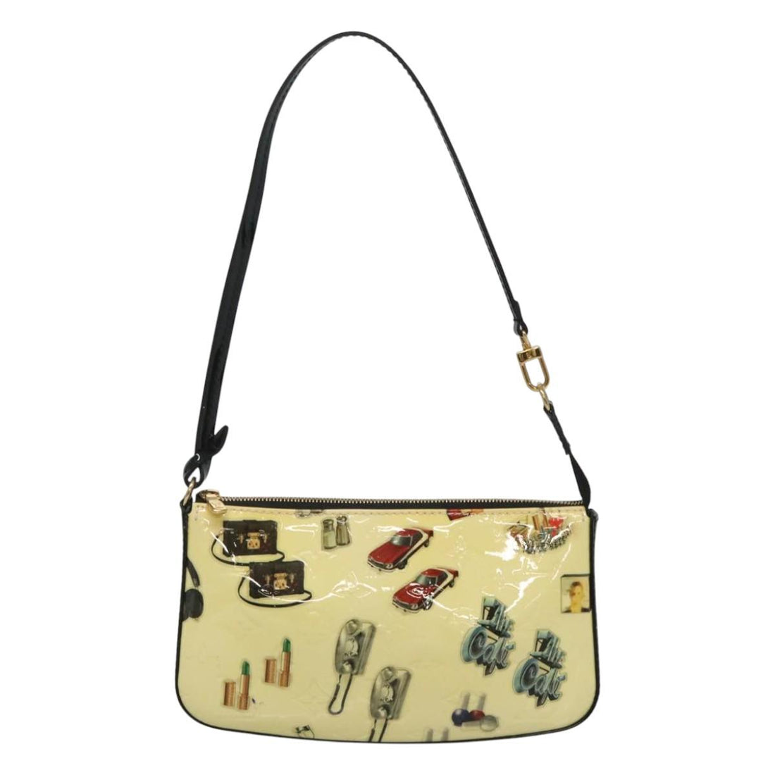 Louis Vuitton Pochette Accessoire Ecru Patent Leather Clutch Bag (Pre-Owned) - Womens > Womens Handbags > Womens Clutches & Evening Bags