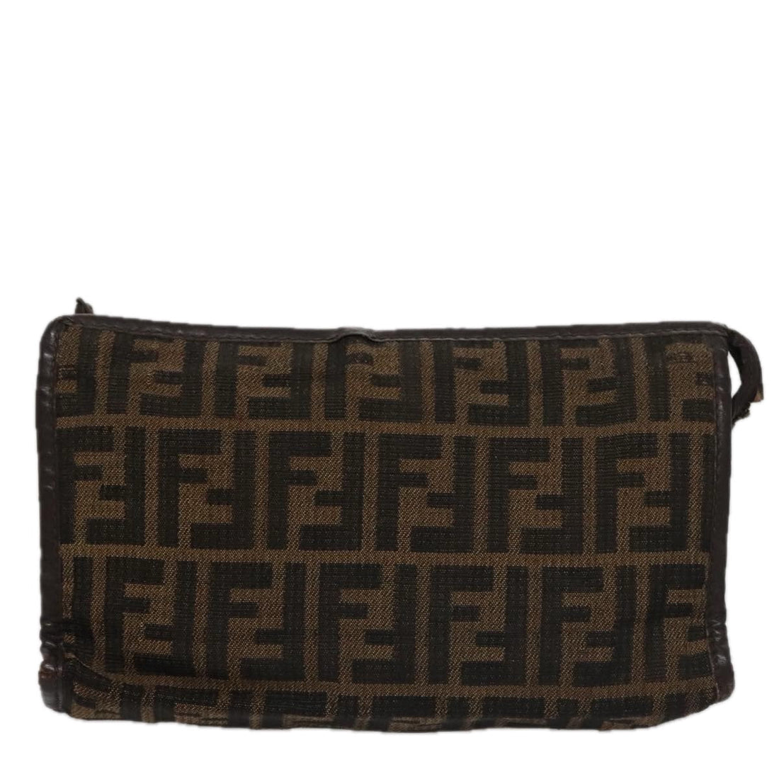 Fendi Zucca Brown Canvas Clutch Bag () - Handbags, Wallets & Cases
