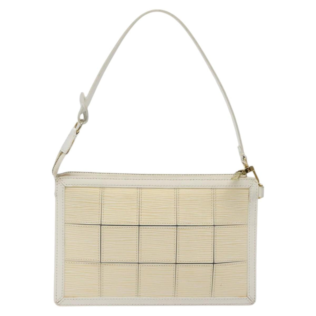 Louis Vuitton Delmonico Ecru Leather Clutch Bag (Pre-Owned) - Womens > Womens Handbags > Womens Clutches & Evening Bags