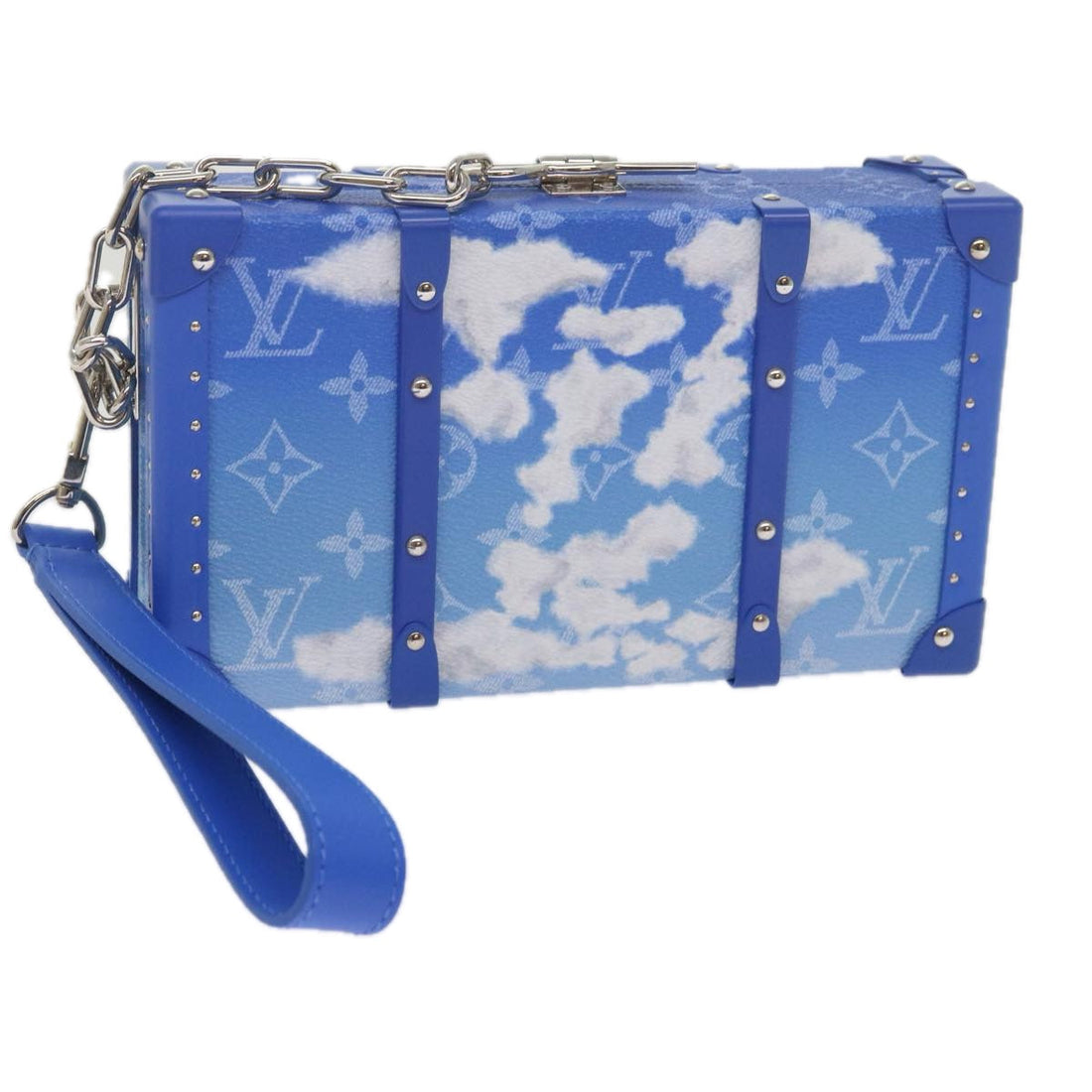 Louis Vuitton Blue Leather Clutch Bag (Pre-Owned) - Womens > Womens Handbags > Womens Clutches & Evening Bags