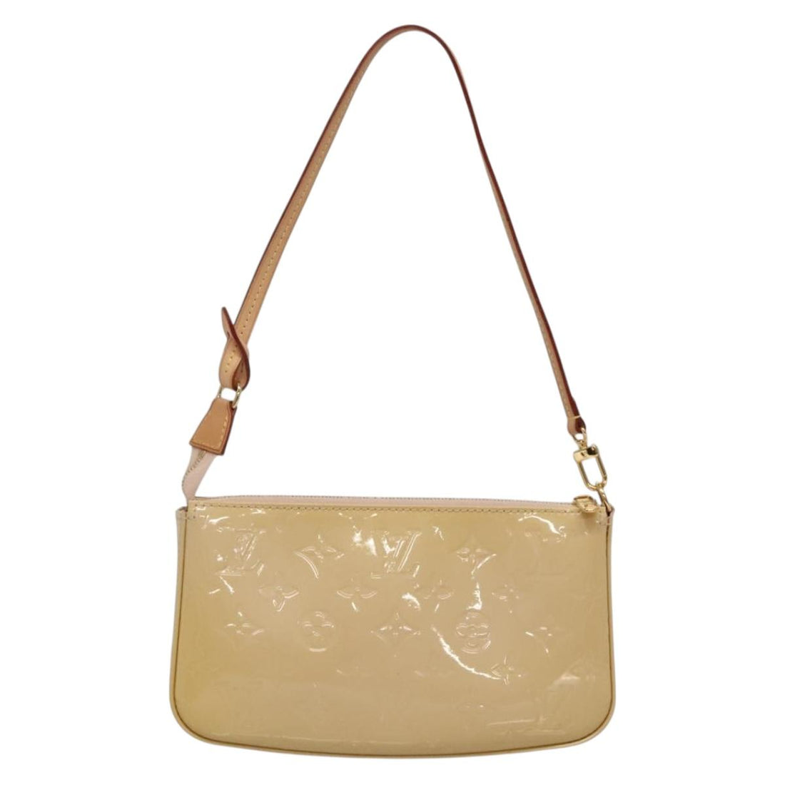 Louis Vuitton Pochette Accessoire Beige Patent Leather Clutch Bag (Pre-Owned) - Womens > Womens Handbags > Womens Clutches & Evening Bags