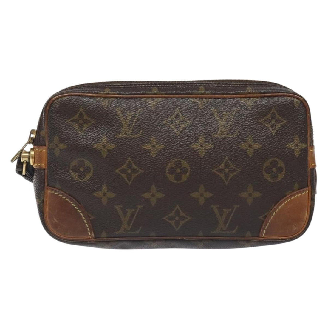 Louis Vuitton Marly Dragonne Brown Canvas Clutch Bag (Pre-Owned) - Womens > Womens Handbags > Womens Clutches & Evening Bags