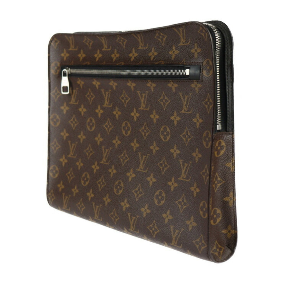 Louis Vuitton Black Brown Pvc Leather Clutch Bag Handbag (Pre-Owned) - Womens > Womens Handbags > Womens Top-Handles & Satchels